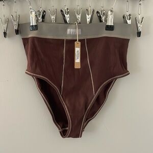 Skims cotton rib briefs (high waisted)